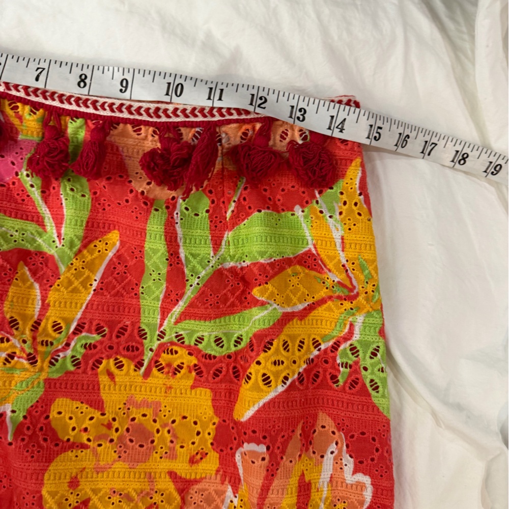 ANTHROPOLOGIE VERB by Pallavi Singhee Electra Eyelet Mini Skirt S Pom Poms‎ - Picture 8 of 10